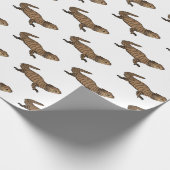 アルマジロ胴縁トカゲ漫画イラストレーション ラッピングペーパー (角)