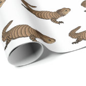 アルマジロ胴縁トカゲ漫画イラストレーション ラッピングペーパー (ロールコーナー)