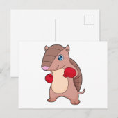 アルマジロ ボクシング ボクサーボクシング グローブ ポストカード (正面/裏面)