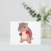 アルマジロ ボクシング ボックス ボクシンググローブ ポストカード (スタンド正面)