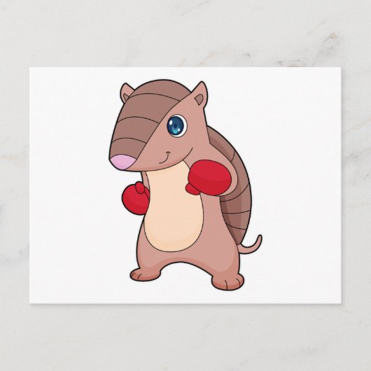 アルマジロ ボクシング ボックス ボクシンググローブ ポストカード (正面)