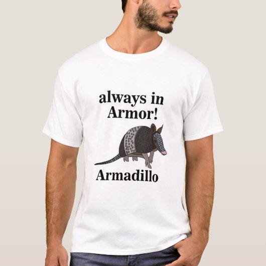 アルマジロ 動物 おもしろい Tシャツ (正面)