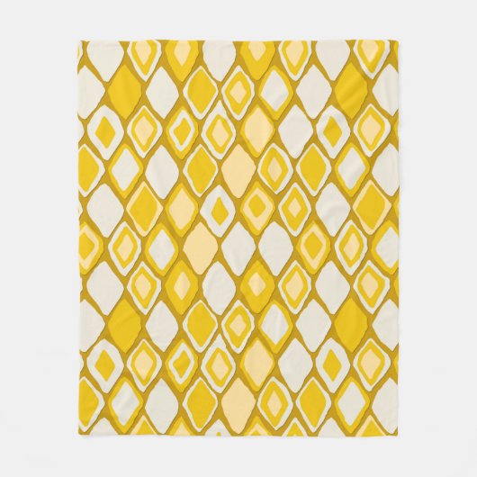 アルマスダイヤモンドイカット金ゴールド フリースブランケット (正面)