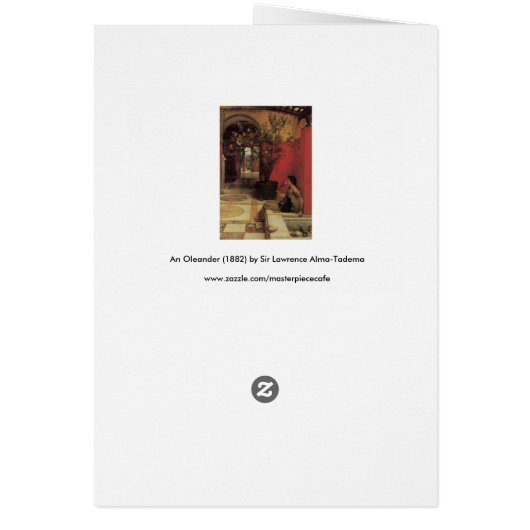 アルマタデマのオレアンダー、ヴィンテージの花 (裏面)