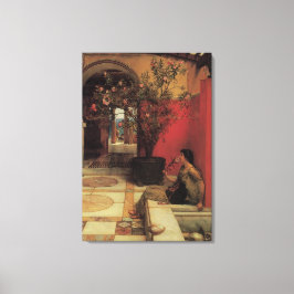 アルマタデマのオレアンダー、ヴィンテージの花 キャンバスプリント