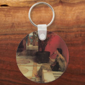 アルマタデマのオレアンダー、ヴィンテージの花 キーホルダー (裏面)