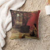 アルマタデマのオレアンダー、ヴィンテージの花 クッション (ブランケット)