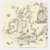 アルマダのコースのスペインの図 スクエアシール (正面)
