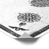 アルマダ艦隊のルートを示す地図 ポスター (角)