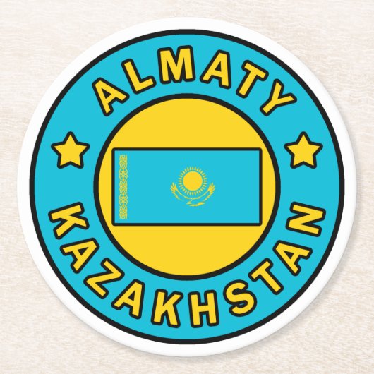 アルマティカザフスタン ラウンドペーパーコースター (正面)