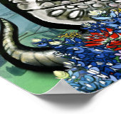 アルマディロスワイルドフラワーズ蝶 ポスター (角)