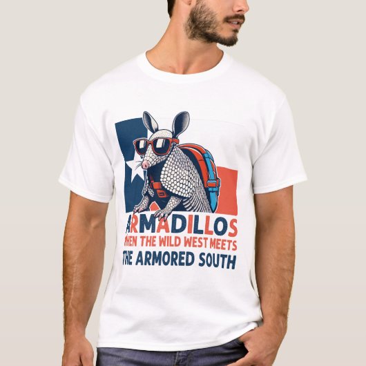 アルマディロス – テキサス州アルマディロス Tシャツ (正面)