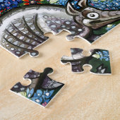 アルマディロブルーボンネット蝶ワイルドフラワー ジグソーパズル (側面)