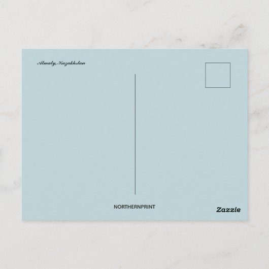 アルマトイ・カザフスタンの景色 ポストカード (裏面)
