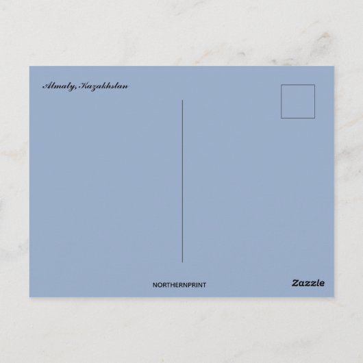 アルマトイ・カザフスタンの美しい景色 ポストカード (裏面)