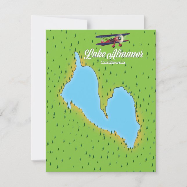 アルマナーカリフォルニア湖の米国の地図 (正面)