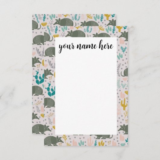 アルマパーソナライズされたディロ・ノテカーズ サンキューカード (正面/裏面)