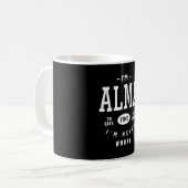 アルマパーソナライズされたー名誕生日 コーヒーマグカップ (正面左)