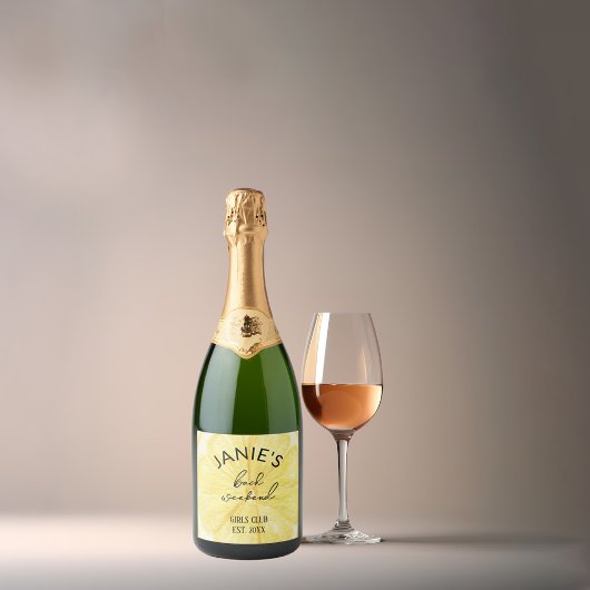 アルマフィーレモン独身最後の女友達パーティー | 花嫁ピン/ スパークリングワインラベル