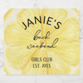 アルマフィーレモン ブライズパーティー | ブライダルピン/ スパークリングワインラベル (シングルラベル)