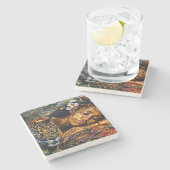 「アルマヤ」ジャガーの開花 – アマゾニアの女性 ストーンコースター (横)