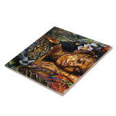 「アルマヤ」ジャガーの開花 – アマゾニアの女性 タイル (側面)