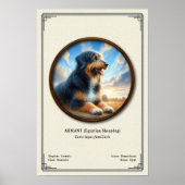 アルマント（エジプトの羊飼い犬）動物学シリーズ ポスター (正面)