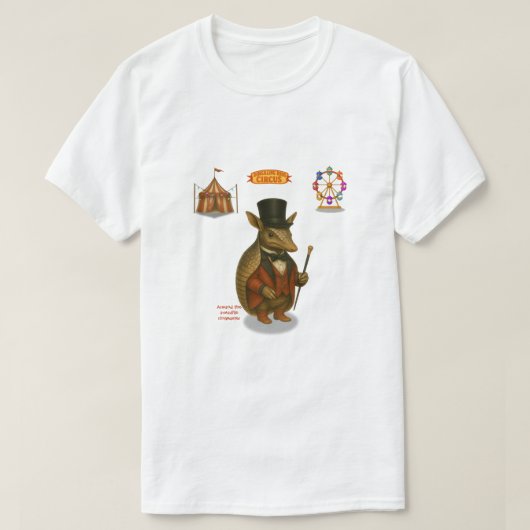 アルマンド、アルマジロのリングマスター Tシャツ (デザイン正面)