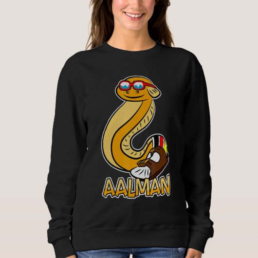 アルマンミームうなぎサンダルソックス典型的なドイツ語 スウェットシャツ (正面)