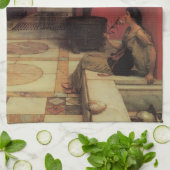 アルマ・タデマによるオレアンダー、ビンテージ フラワーズ キッチンタオル (折り畳み)