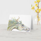 アルマ(馬)の挨拶状 カード (黄色い花)