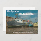 アルマNBとファンディ国立公園からの挨拶 ポストカード (正面/裏面)