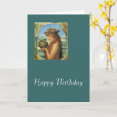 アルマTadema著"パンドラ" カード (黄色い花)