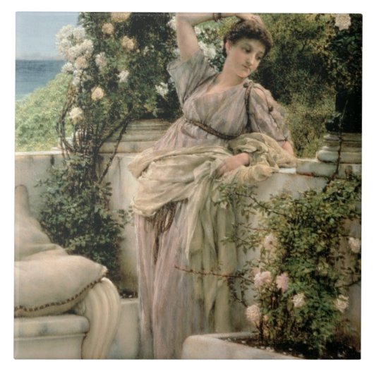 アルマTadema |の「すべてのバラのあなたのバラ、1885年 タイル (正面)