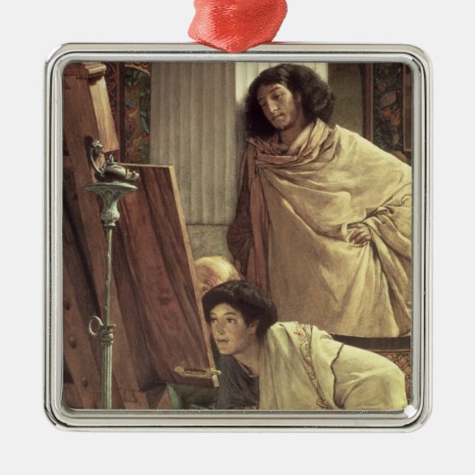 アルマTadema |スタジオ1873年への訪問 メタルオーナメント (正面)