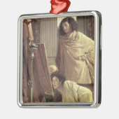 アルマTadema |スタジオ1873年への訪問 メタルオーナメント (左)