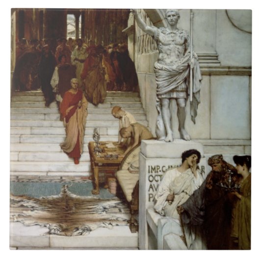 アルマTadema | Agrippa 1875年の聴衆 タイル (正面)