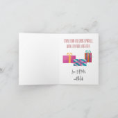 アルミクリスマスツリーティール（緑がかった色）クリスマス シーズンカード (内部)