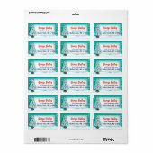 アルミクリスマスツリー差出人住所ラベル2 ラベル (フルシート)