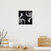 アルミストライプ抽象芸術ポスター ポスター (キッチン)