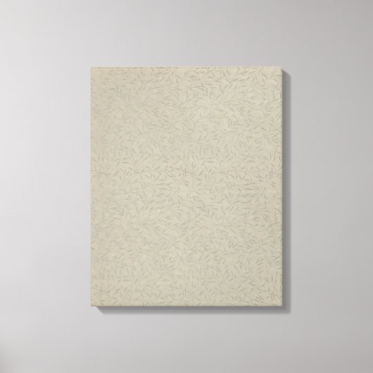 アルミニウムグレーエンボスリーフつる植物 キャンバスプリント (正面)