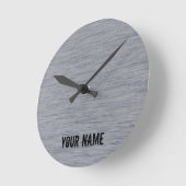 アルミニウムブラシ仕上げメタル構造 ラウンド壁時計 (傾斜)