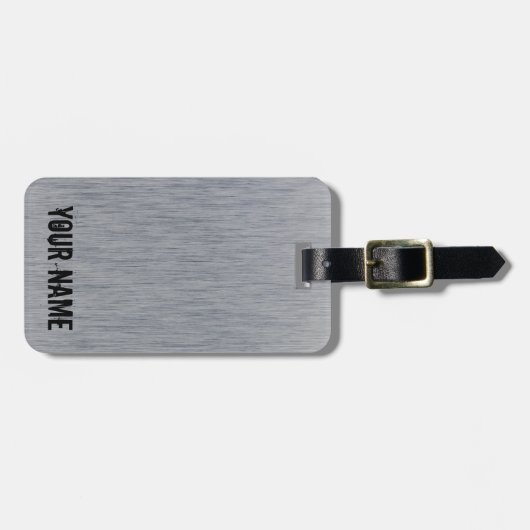 アルミニウムブラシ付きメタル構造 ラゲッジタグ (正面横)