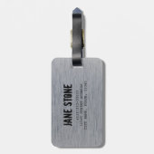 アルミニウムブラシ付きメタル構造 ラゲッジタグ (裏面縦)