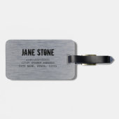 アルミニウムブラシ付きメタル構造 ラゲッジタグ (裏面横)