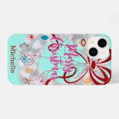 アルミニウムリースレトロクリスマス iPhoneケース (裏面横)