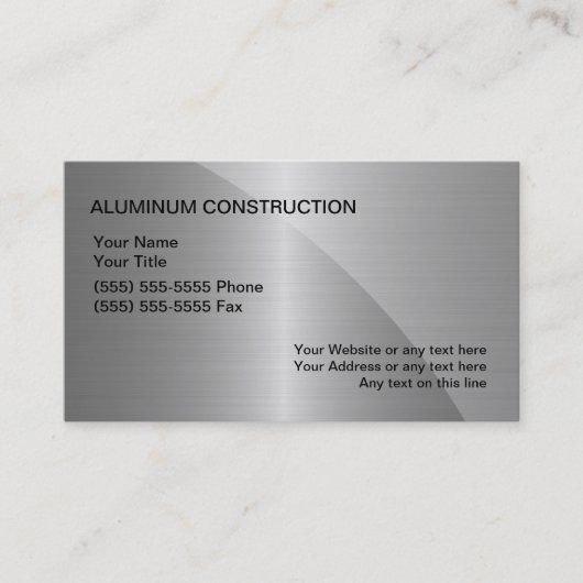 アルミニウム建築名刺 名刺 (正面)