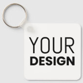 アルミニウム正方形キーチェーン[+その他のシェイプ] キーホルダー (正面)