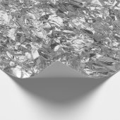 アルミニウム箔シルバーグレー金属皺 ラッピングペーパー (角)