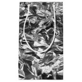 アルミニウム箔デザイン銀色 スモールペーパーバッグ (正面)